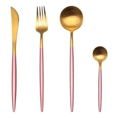 Conjunto de Cubiertos 24 Piezas – Acabado Chic Para Mesa Refinada