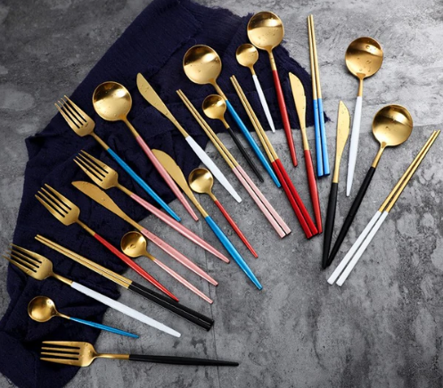 Conjunto de Cubiertos 24 Piezas – Acabado Chic Para Mesa Refinada