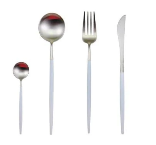 Conjunto de Cubiertos 24 Piezas – Acabado Chic Para Mesa Refinada