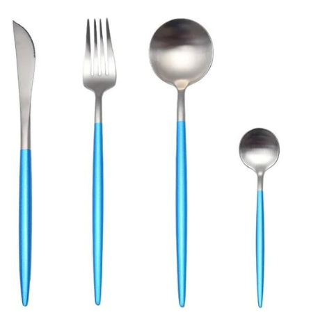 Conjunto de Cubiertos 24 Piezas – Acabado Chic Para Mesa Refinada