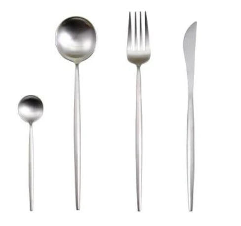 Conjunto de Cubiertos 24 Piezas – Acabado Chic Para Mesa Refinada