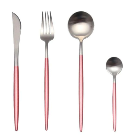Conjunto de Cubiertos 24 Piezas – Acabado Chic Para Mesa Refinada