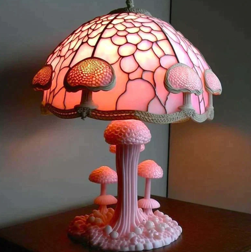 Lampe En Vitrail Apaisante – Lumière Douce Et Ambiance Chaleureuse