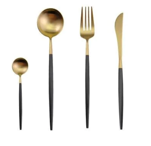 Conjunto de Cubiertos 24 Piezas – Acabado Chic Para Mesa Refinada