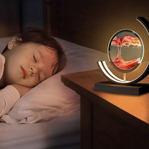 Bewegte Sandlampe – Visuelle Entspannung und beruhigende Atmosphäre