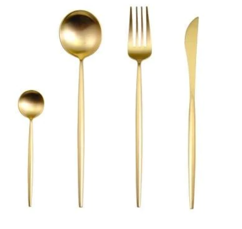 Conjunto de Cubiertos 24 Piezas – Acabado Chic Para Mesa Refinada
