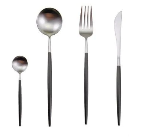 Conjunto de Cubiertos 24 Piezas – Acabado Chic Para Mesa Refinada