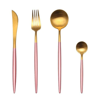 Conjunto de Cubiertos 24 Piezas – Acabado Chic Para Mesa Refinada