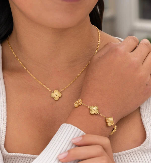 Set di Gioielli – Eleganza Dorata in Acciaio Inossidabile