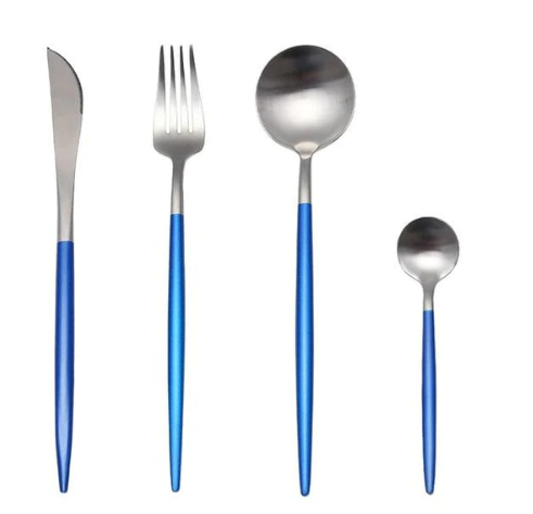 Conjunto de Cubiertos 24 Piezas – Acabado Chic Para Mesa Refinada