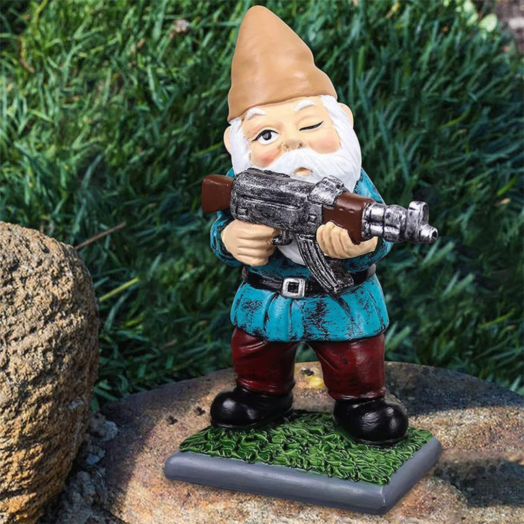 Vojenský zahradní trpaslík – Dotek humoru a vnější obrany 