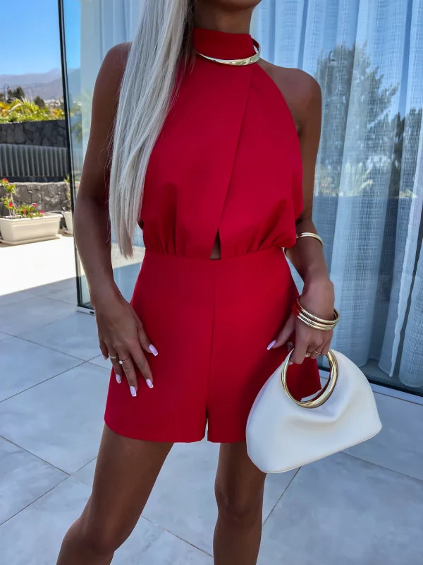 Dorcas | Elegant Kort Jumpsuit – Dristig Og Raffineret 