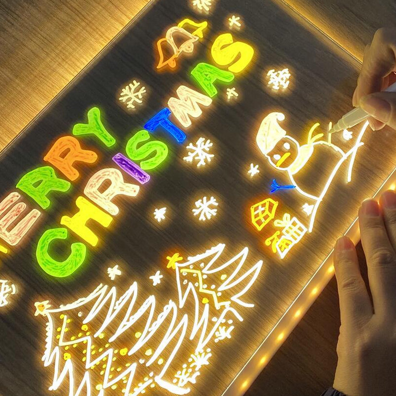 LED memo board: Write, light up, and display your ideas in color! 