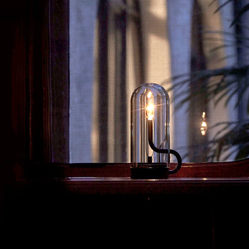 Stolní lampa — Teplé osvětlení s efektem plamene 