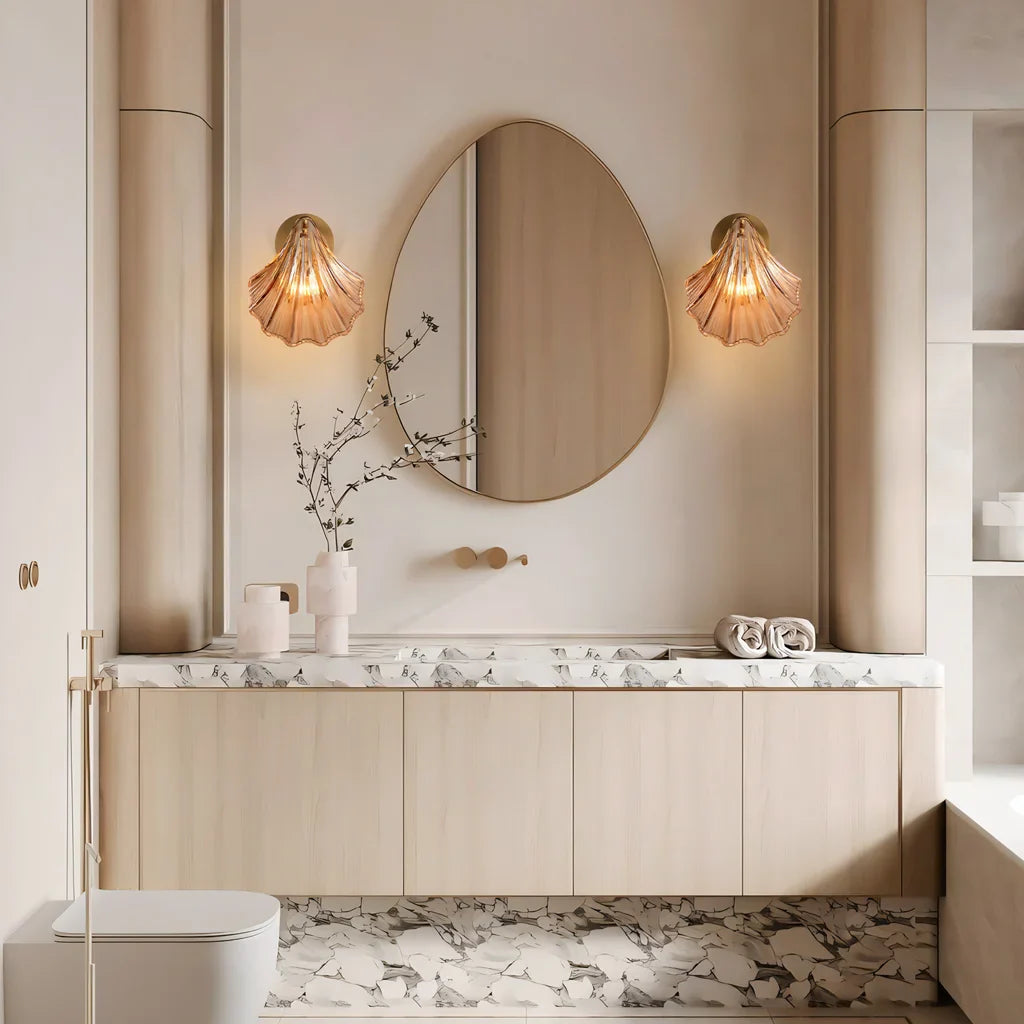 Aplique de Pared Concha – Iluminación Elegante y Marinera 