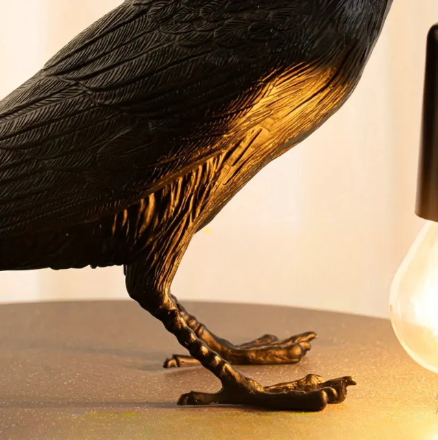 Decoratieve Lamp — Kraai Voor Een Mystieke Sfeer 