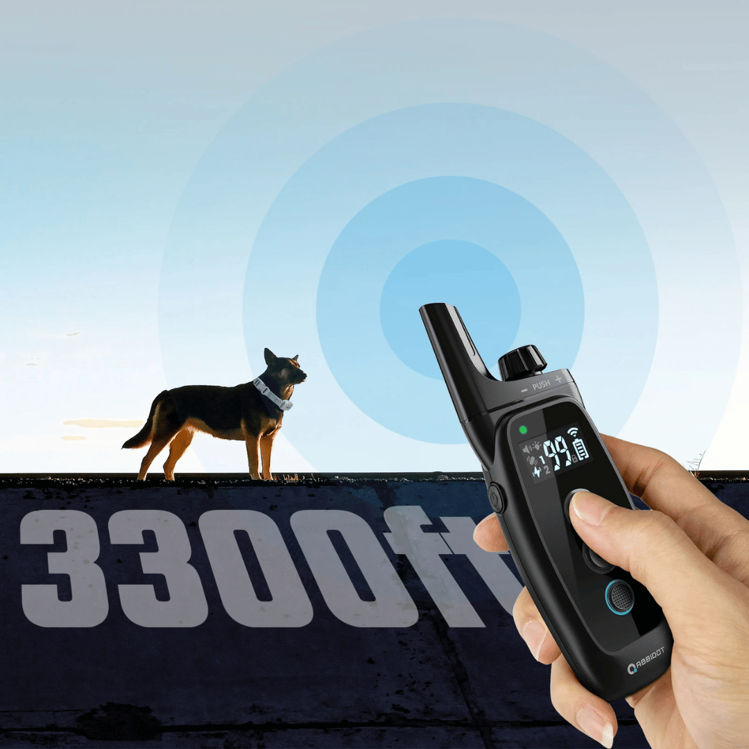 犬用しつけ用カラー – LEDリモコンと1000mの範囲 