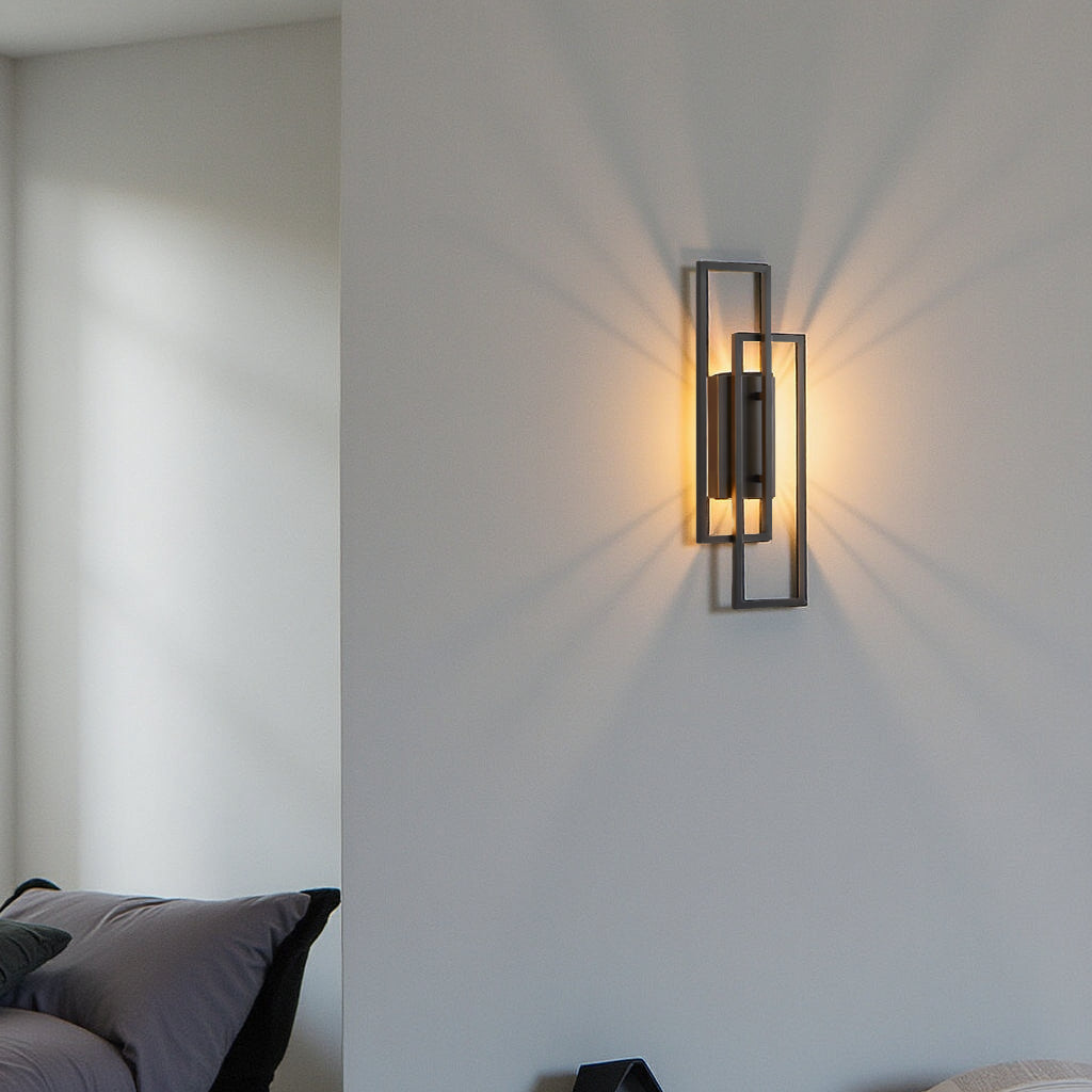 Rechthoekige Geometrische Wandlamp – Elegantie En Moderniteit 
