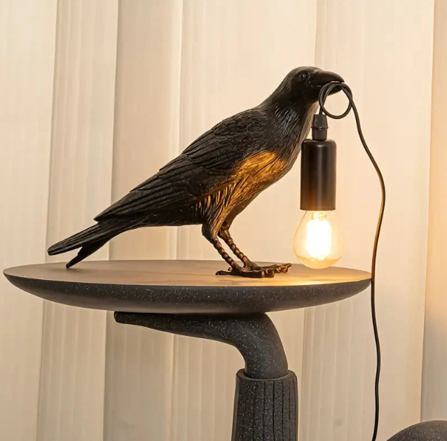Decoratieve Lamp — Kraai Voor Een Mystieke Sfeer 