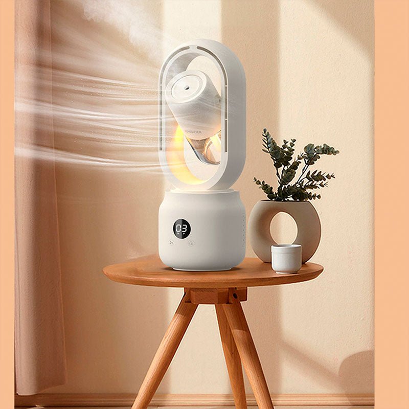 Ventilador Portátil com Humidificador – Frescura e Conforto Instantâneo 