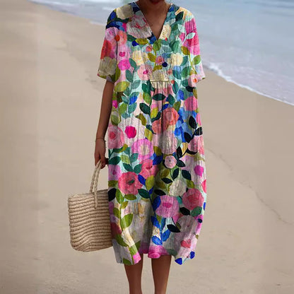 Sabrine | Abito Midi Donna – Leggerezza E Spirito Estivo 