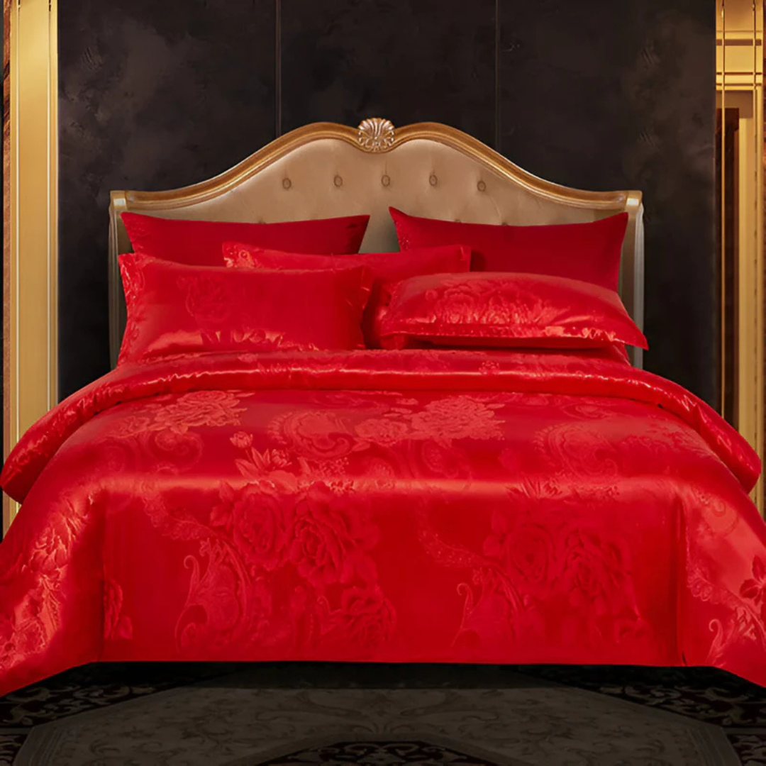 Fodera per Piumone in Satin – Eleganza Floreale e Comfort Assoluto 