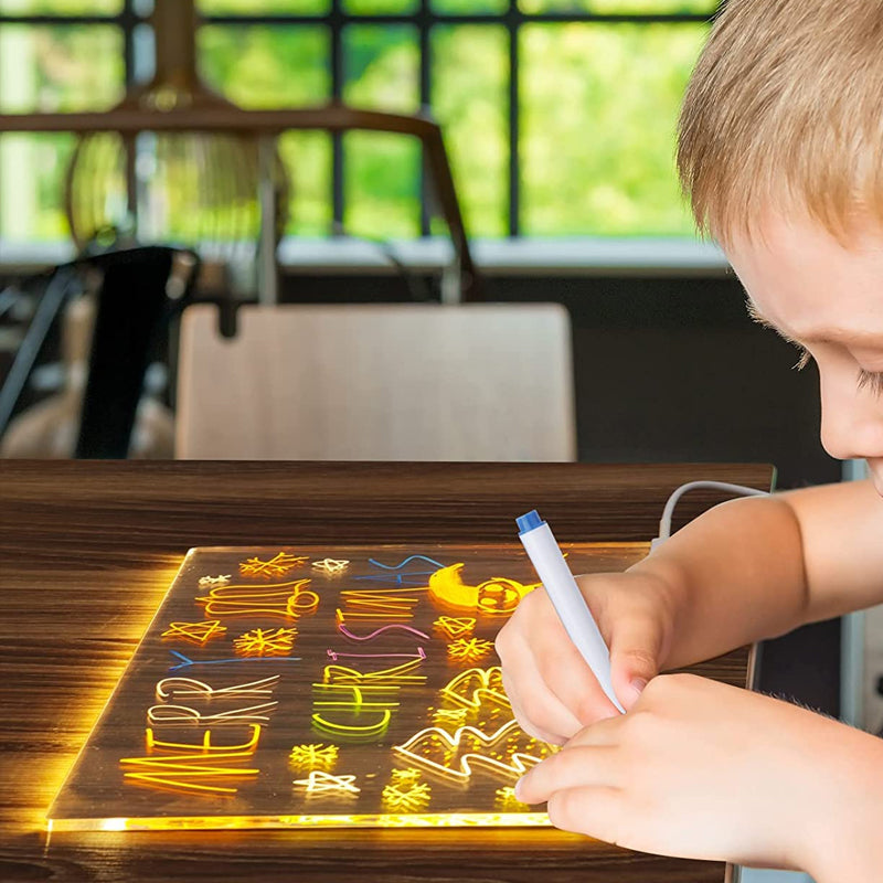 LED memo board: Write, light up, and display your ideas in color! 