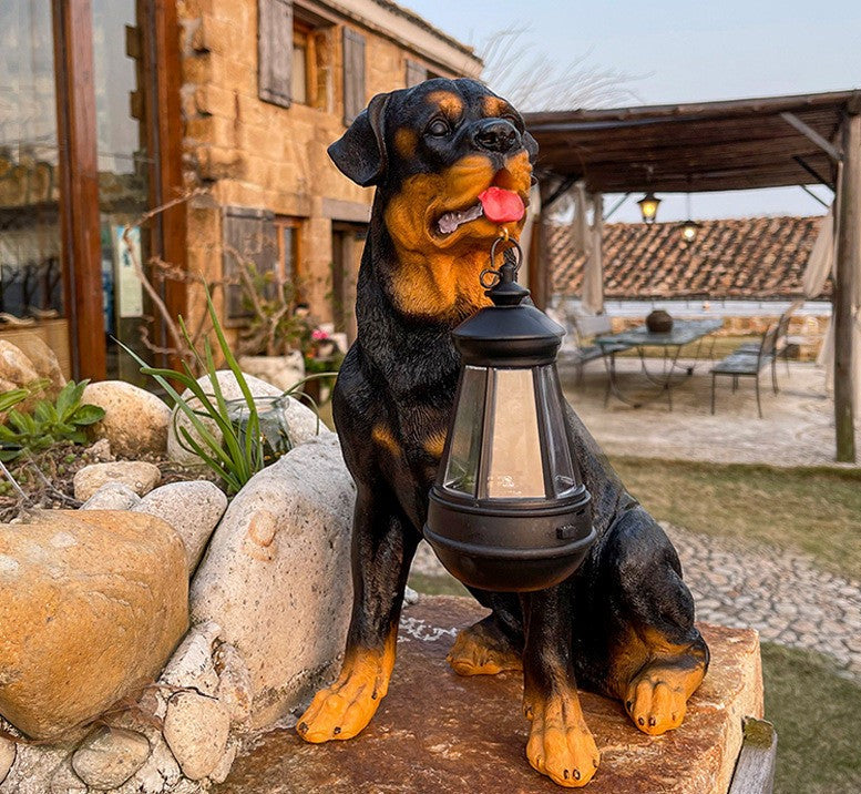 Zonnehond Standbeeld met LED-lamp – Decoratie en Licht 