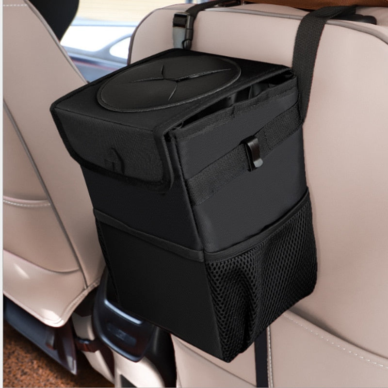 Papelera impermeable para coche - Almacenamiento higiénico y fácil instalación
