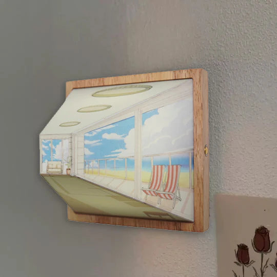 Seinävalaisin Koristeellinen – Visuaalinen Illuusio 3D 