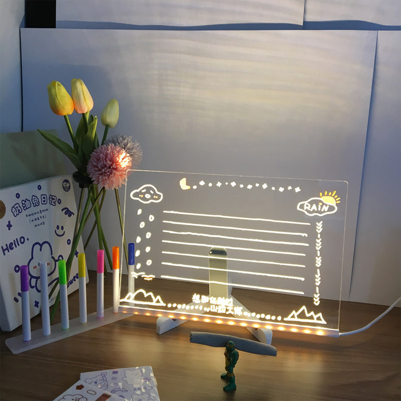 LED memo board: Write, light up, and display your ideas in color! 