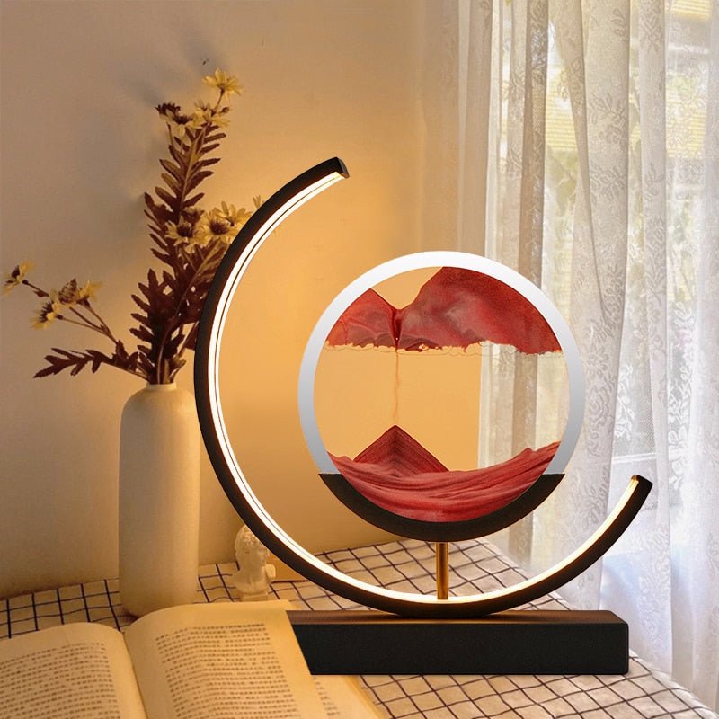 Lampa Piaskowa w Ruchu – Relaksacyjna Wizualizacja i Uspokajająca Atmosfera 