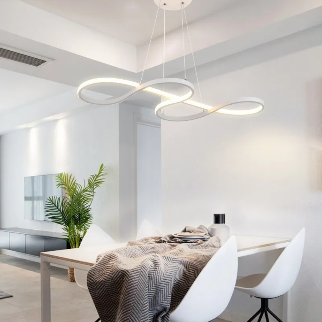 Suspensión LED Moderna en Anillos – Diseño Elegante y Futurista 