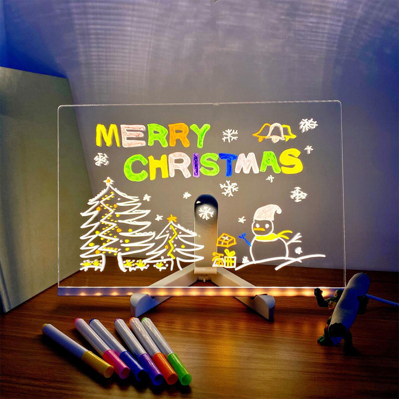 LED memo board: Write, light up, and display your ideas in color! 