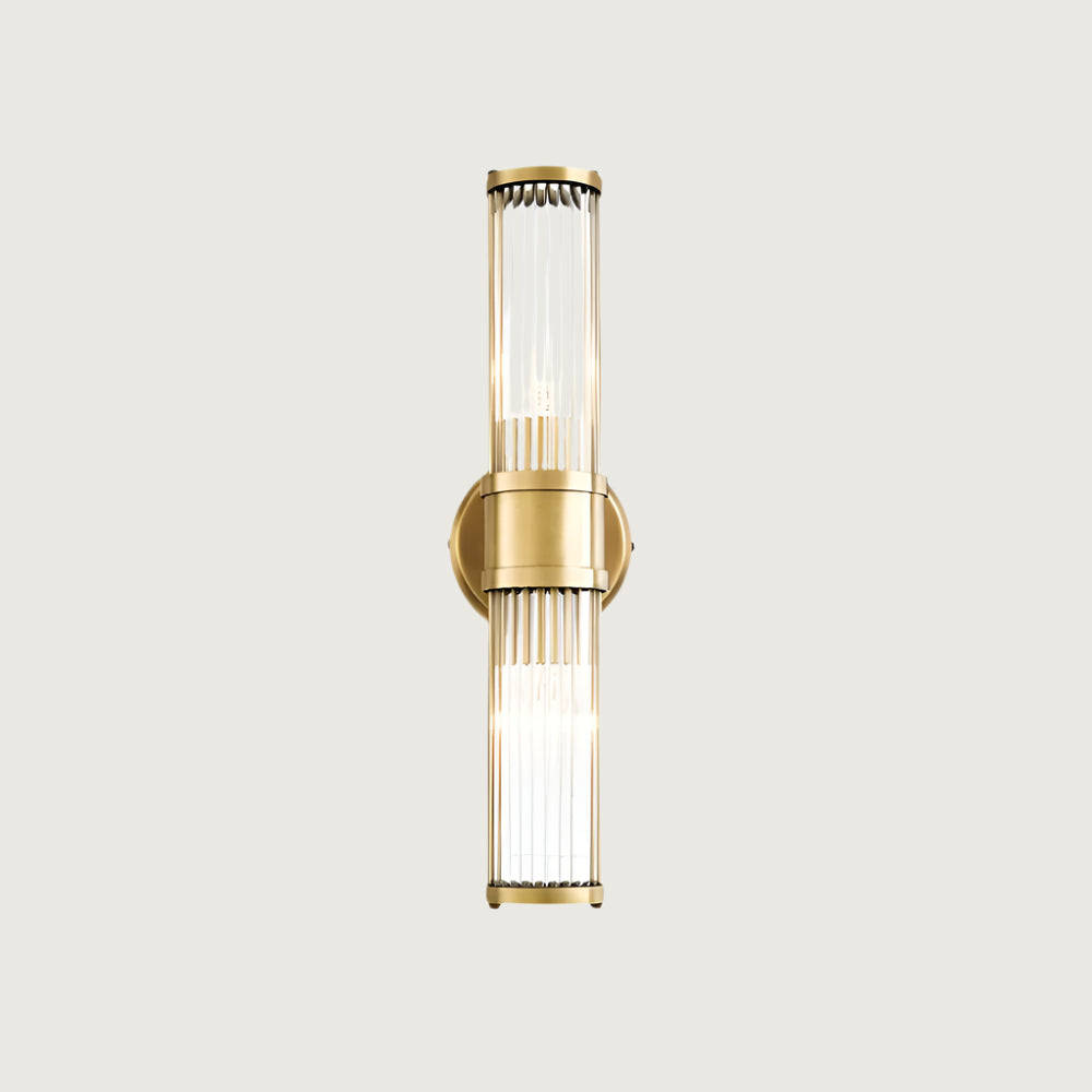 Aplique Cilíndrico Moderno - Style Moderne Doré En Métal Et Verre
