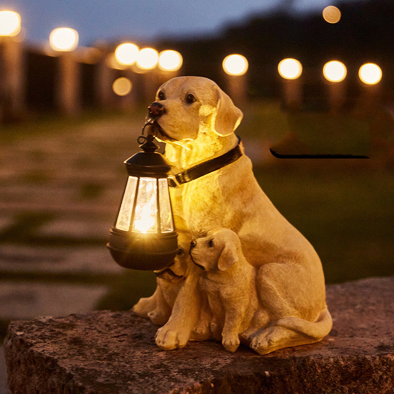 Zonnehond Standbeeld met LED-lamp – Decoratie en Licht 