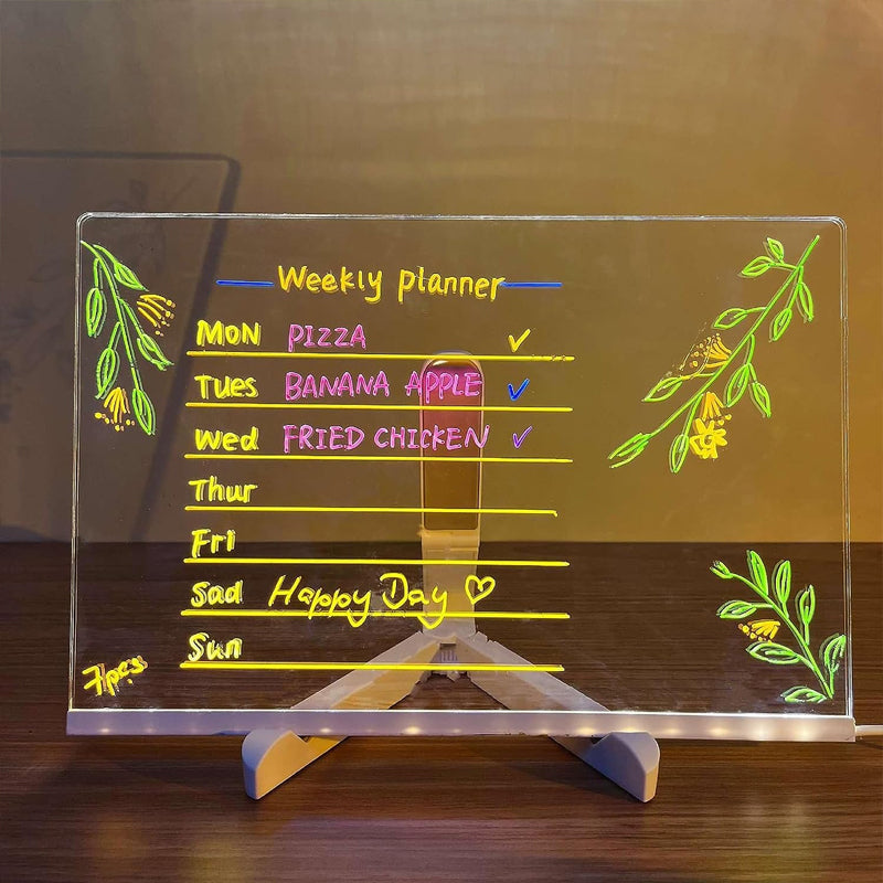 LED memo board: Write, light up, and display your ideas in color! 