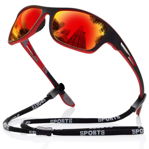 Polaryzowane Okulary Sportowe – Regulowany Sznurek i Ochrona UV 