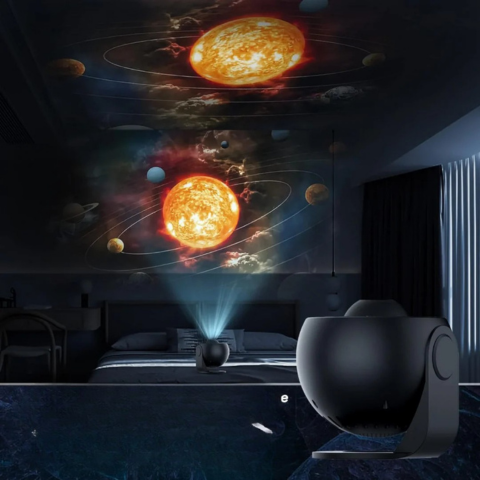 Lampa Projektor Rotacyjny – 360° Marzenia Stellarnego w Domu 