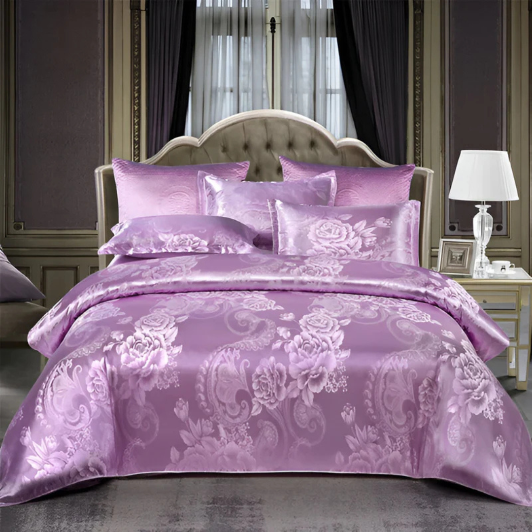 Fodera per Piumone in Satin – Eleganza Floreale e Comfort Assoluto 