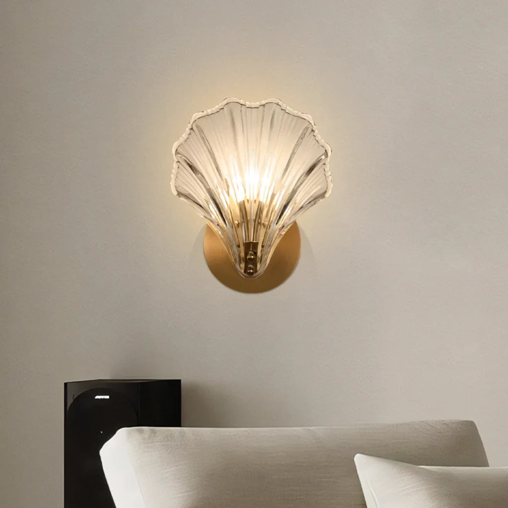 Aplique de Parede Concha – Iluminação Elegante e Marinha 