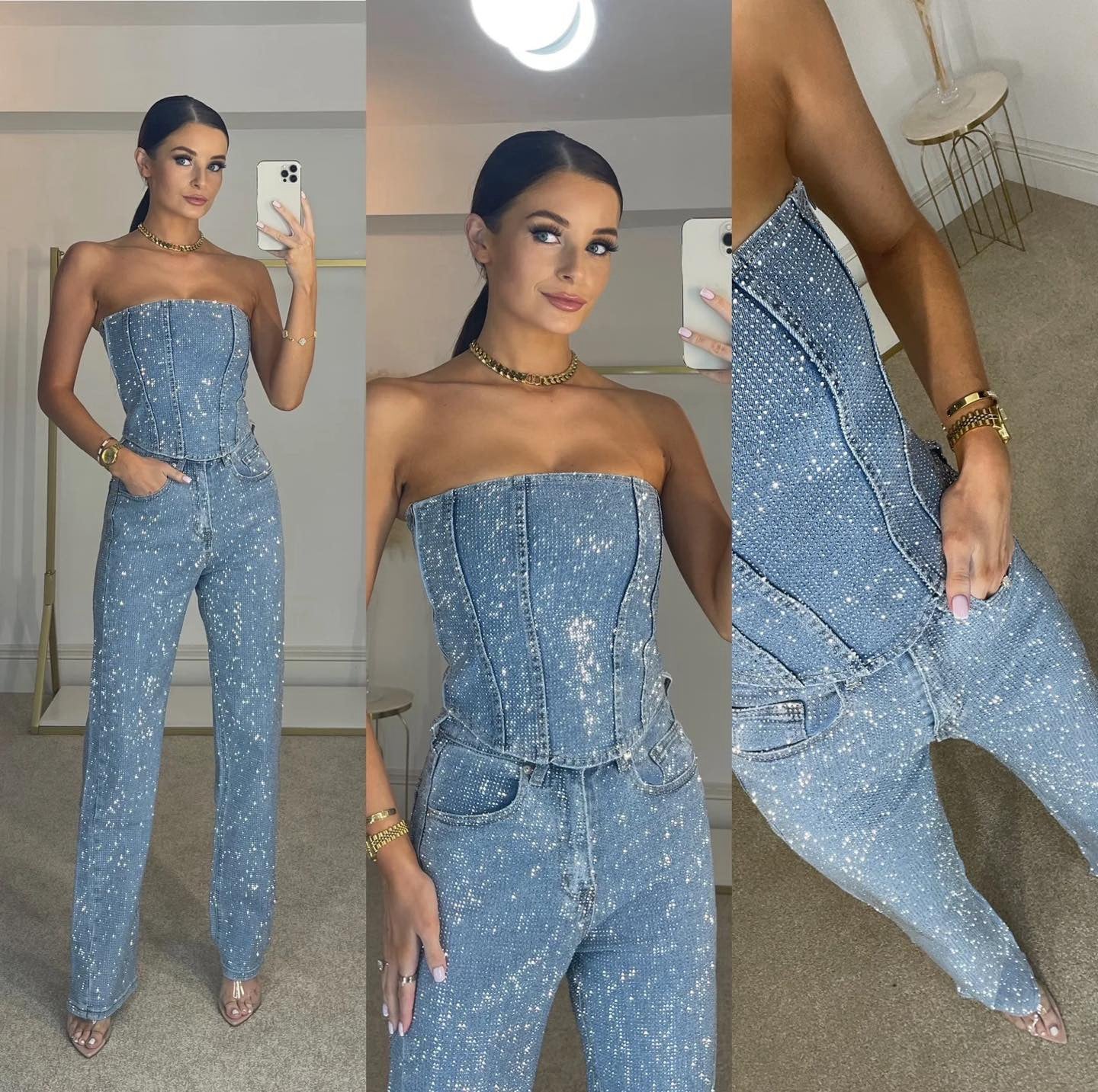 Ginia | Long Jumpsuit Bustier – Glamour and Distinction 