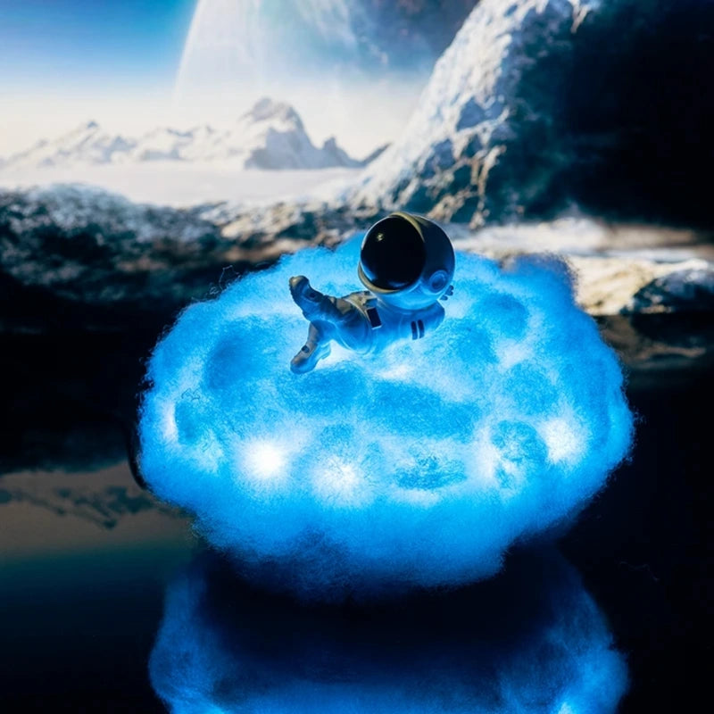 Kuvastava Astronautti Pilvilamppu – Valoisa ja Taianomainen Paon 