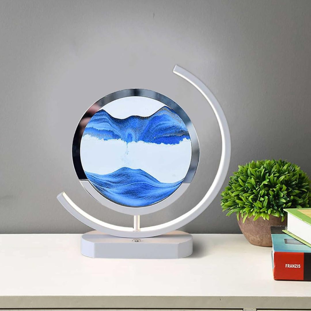 Lampa Piaskowa w Ruchu – Relaksacyjna Wizualizacja i Uspokajająca Atmosfera 