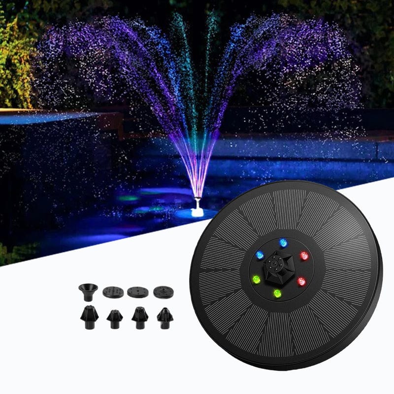 Multicolored LED Solar Fountain